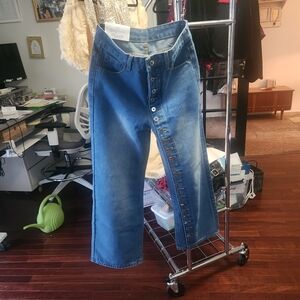 Stylish Blue Button-Up Jeans